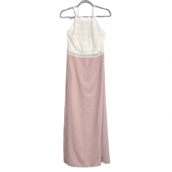 NEW Available By Angela FashionHalter Neck Lace Up Thin Strap Maxi Dress Size L - Picture 8 of 9